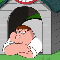 peter griffin in dog house