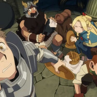 Example of a screenshot from the delicious in dungeon anime.