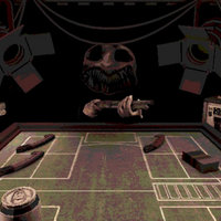 Screenshot from the indie horror video game Buckshot Roulette.