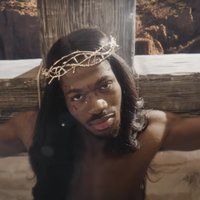 Lil Nas X "J Christ" Controversy Lil Nas X on the cross as jesus christ from his J Christ video.