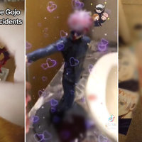 Gojo Figure Incident tiktok example screenshots.