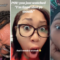 I'm Finna Shut Yo Mouth Video TikTok reactions.