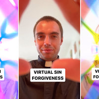Virtual Sin Forgiveness meme and tiktok examples.