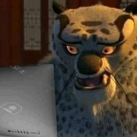 Tai Lung Looking At Computer