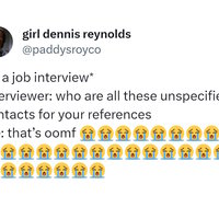 Thats Oomf meme depicting a tweet with crying emojis.