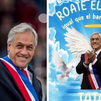 Sebastián Piñera Helicopter Crash depicting the Chilean former president waving and a meme of him joining meme heaven.