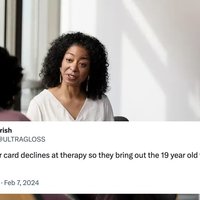 When Your Card Declines At Therapy meme example.