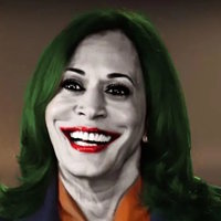 Kamala Harris Joker Vibes Kamala Harris Joker Vibes meme depicting the VP in Joker face paint or makeup with green hair.