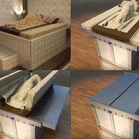 Four image depicting examples of the Earthquake Bed in action.