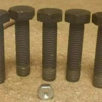 five bolts and a hex nut