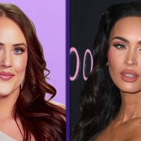 A photo of Chelsea from love is blind and another of Megan Fox.
