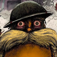 The Lorax 1000 Yard Stare meme.