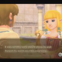I Wouldn't Have Forgotten If I Was Sleeping With You depicting a scene from game grumps zelda and link skyward sword.