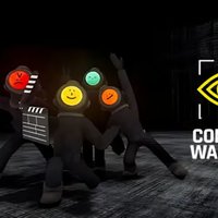 Content Warning Video Game title artwork.