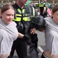 Greta Thunberg chest Photoshop edit and original.