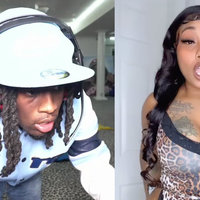 An image of Kai Cenat and Kierra Rush / Layla Red Cakes.