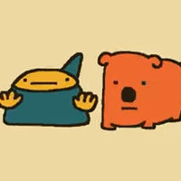 drawings of Nigel and Marmalade