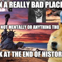 End of History Francis Fukuyama doge meme example.