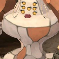 Regirock photoshopped with long nails, handbag, makeup