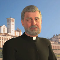 Catholic Answers AI Priest Father Justin image.