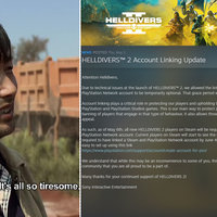 Helldivers 2 PlayStation Account Requirement Controversy A reaction meme to the Helldivers 2 PlayStation Account Requirement announcement.