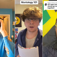 Examples of tiktokers looking up munting.