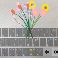 Flower Language TikTok Filter keyboard example.