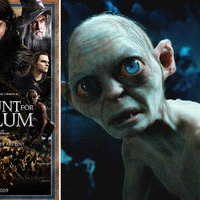 The Hunt for Gollum fan-made film and a screenshot of the character from the original trilogy.