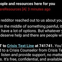 reddit cares message example