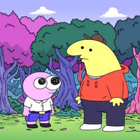 Charlie Questions Pim / "You Kiss Your Dad on the Mouth?" Charlie Questions Pim / You Kiss Your Dad on the Mouth meme from smiling friends.