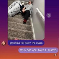 Grandma fell down the stairs meme