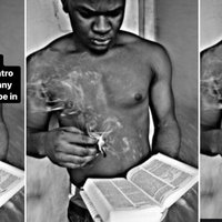 man smoking a blunt and reading the bible meme examples