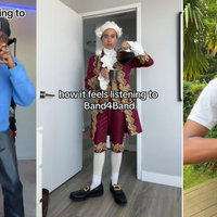 "Band4Band" by Central Cee / We Can Go Band for Band tiktok trend examples.