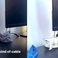 Kitten Appears From The Cable Hole