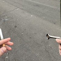 POV Holding Sword and Cigarette meme.