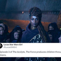 The Acolyte Episode 3 / Force Baby Controversy depicting a tweet about the contentious star wars episode.