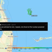 Russian Fleet Off Florida Coast depicting a map of their whereabouts and a tweet commenting on the event.