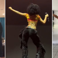 examples of tiktokers doing the Tyla dance trend
