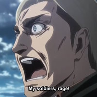 Erwin Smith My Soldiers Rage Speech from the Attack on Titan anime.