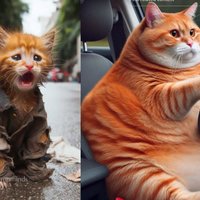 AI Cat Stories / Sad Meow Meow Song image examples.