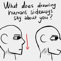 what does drawing humans sideways say about you twitter post image