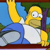 homer climbing through a window meme