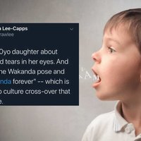 Ruthkanda Forever tweet and a stock image of a child's reaction.