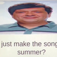 slideshow reading "did i make song of the summer" with George Cooper's face 