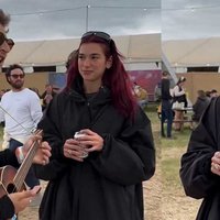 Dua Lipa Smiling Awkwardly