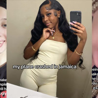 My Plane Crashed In Jamaica My Bitch Don't Need Makeup / Y'all Do Need Makeup tiktok examples.