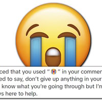 I Noticed That You Used Crying Emoji In Your Comment copypasta and meme.