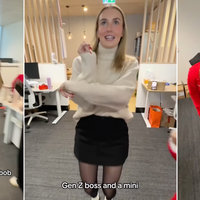 Gen Z Boss and a Mini video meme Instagram tbhskincare_.