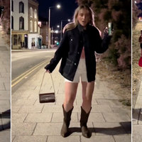 Boots and a Slick Back Bun original video and TikTok trend example images.