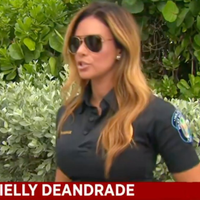 The viral image of the "Florida Hot Cop" Detective Danielly De Andrade.